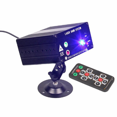 

Mini LED Stage Light RGB 48 Patterns 4 Control Modes Sound Activated Projector Light with Remote Control for DJ Party Wedding Club