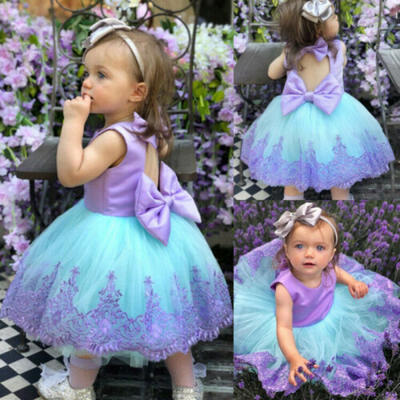 

Kid Baby Flower Girls Party Lace Prom Dress Wedding Princess Tutu Tulle Dresses