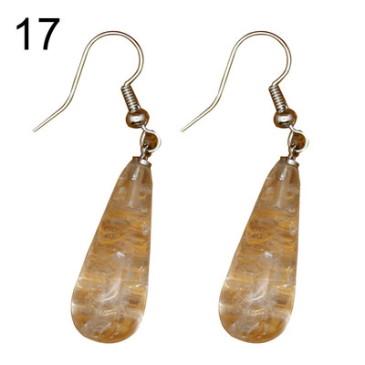 

Vintage Water Drop Shape Stone Dangle Women Hook Earrings Party Jewelry Gift
