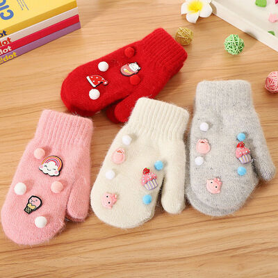 

Winter Toddler Kids Gloves Baby Boy Girl Cute Soft Knitting Mittens Warm Gloves
