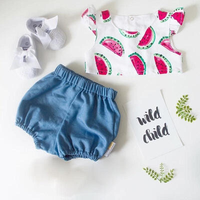 

Newborn Infant Baby Girl Outfits Clothes Watermelom TopsBottoms Shorts 2pcs Set