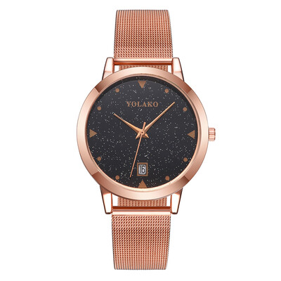 

Luxury Women Romantic Dot Dial Wristwatch Mesh Belt Strap Designer Starry Sky Ladies Clock Casual Dress Gfit Zegarki Damskie50