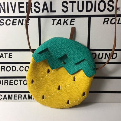 

women Mini Fruit summer Watermelon Design Flap Hasp Cross-body Handbags Fashion Girls Kids PU Shoulder Messenger Bag