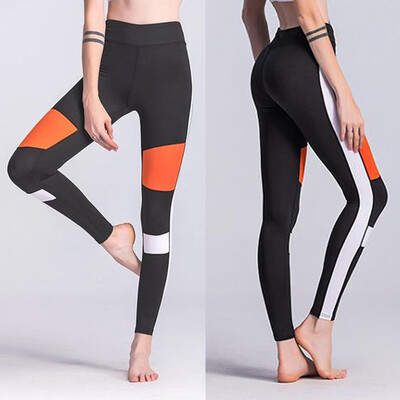 

Tailored Ladies stitching side stripe printed underpants sports yoga pants body-buildin