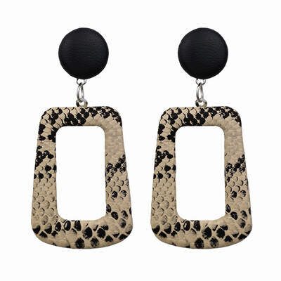 

EK370 New Oversize Geometric Drop Earrings for Women Punk Vintage Big Statement Earrings Snake Skin Party Jewelry Oorbellen