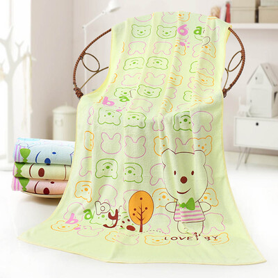 

70 X140Cm Microfiber Absorbent Candy Colored Print Bear Bath Towel Soft Shower Towel Soft Quickly Drying Washcloth6 Styles