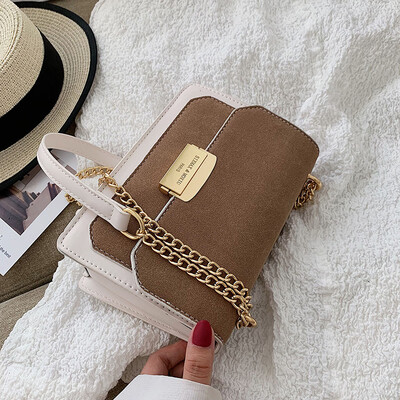 

Foreign air female bag 2019 autumn new wave Korean version of the wild Messenger bag chain matte texture fashion small square bag