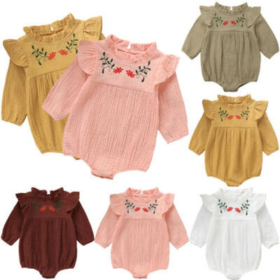 

Kids Newborn Baby Boy Girl Cotton Romper Bodysuit Jumpsuit Linen Clothes Outfit