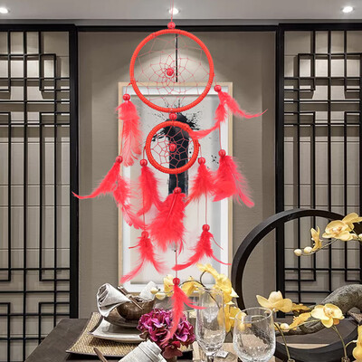 

Gobestart Handmade Dream Catcher Feathers Decoration For Car Wall Hanging Room Home Decor