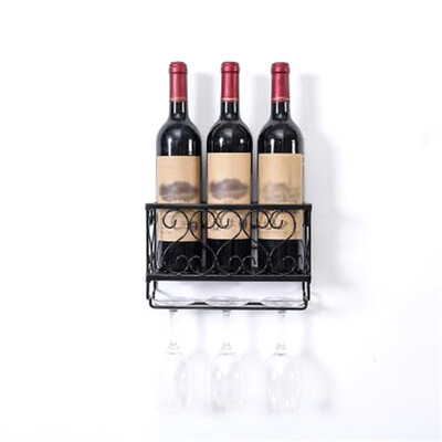 

Retro Wall Mount Hanging Wine Shelves Rack Organizer Storage Home Bar Decoration