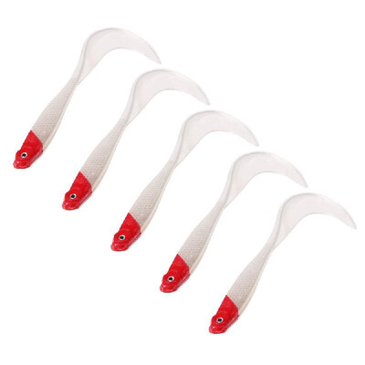 

12cm 65g 5pcs Fishing Lures Soft Plastic 3D Eyes Soft Bait Swimbait for Freshwater&Saltwater