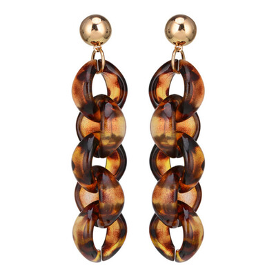 

Long Chain Acrylic Earrings Bohemian Chunky Dangle Drop Earrings