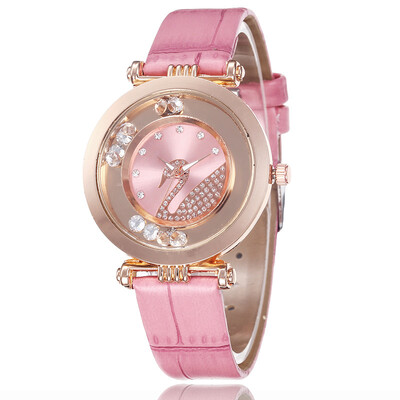 

Fashion ladies watch swan drift sand diamond leather strap popular quartz watch
