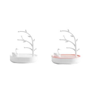 

Elegant Animal Jewelry Storage Box Simple Necklace Display Rack Plastic Earrings Ring Organizer Showcase