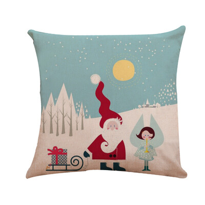 

Tailored Christmas Car Linen Cushion Cover Throw Pillow Case Sofa Bed Home Decor