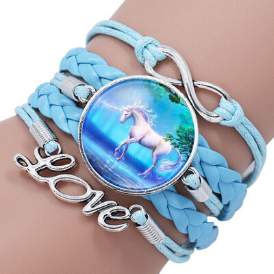

Unicorn Time Gem Multilayer Manual Weaving Bracelet Creative Alloy Bracelet Hot Gift