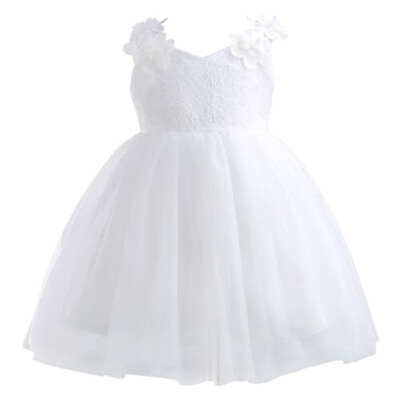 

Kids Baby Princess Flower Girl Dress Party Lace Wedding Bridesmaid Dresses