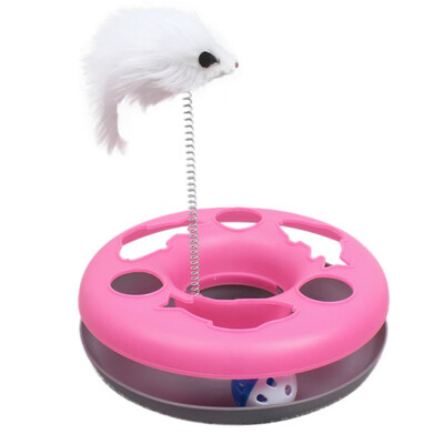 

Cat training toys Single-layer Amusement Plate Mouse Cat Toys Cat Turntable Pet Interactive Toys Cat Supplies pet gato 4 Colos
