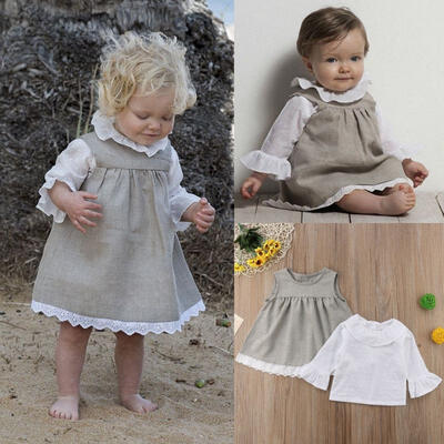 

Toddler Baby Girl Kid Lace Long Sleeve Ruffle Dress Party Princess Dresses