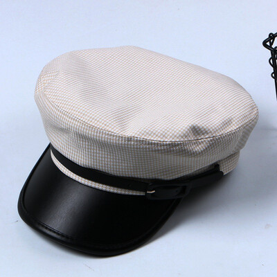 

Autumn&winter military hat children British Korean wave youth curved brim berets Joker fashion lattice painter octagonal hat