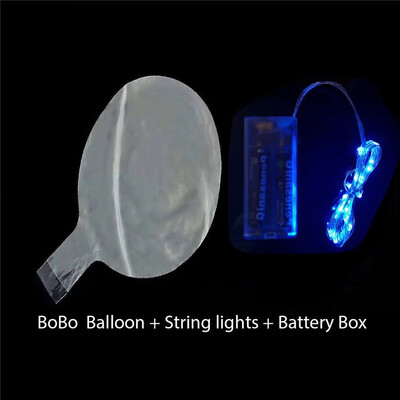 

FUNNYBUNNY 18 Inch 5 PCS Led Light Up BoBo Balloon Flashing Color Fillable Transparent Balloons with Helium Great for Party