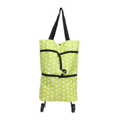 

Foldable Shopping Trolley Bag Rolling Wheel Cart Tote Grocery Handbag