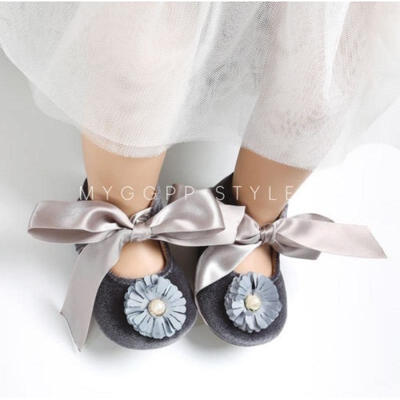 

Newborn Baby Girl Soft Sole Princess Shoes Toddler Crib Flowers Prewalker Boots