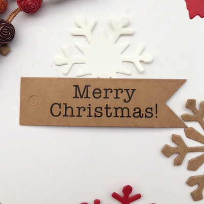 

50 Pcs Merry Christmas Diy Home Party Message Label Hanging Cards Merry Christmas Paper Gift Tags