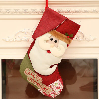 

〖Follure〗Christmas gifts Candy Beads Christmas Santa Claus Snowman Socks Decorations