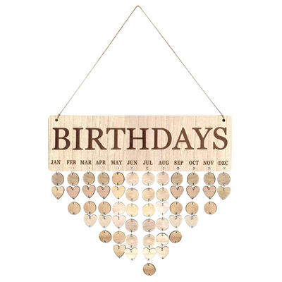 

DIY Wood Love Round Plate Hanging Calendar Special Date Sign Reminder Board