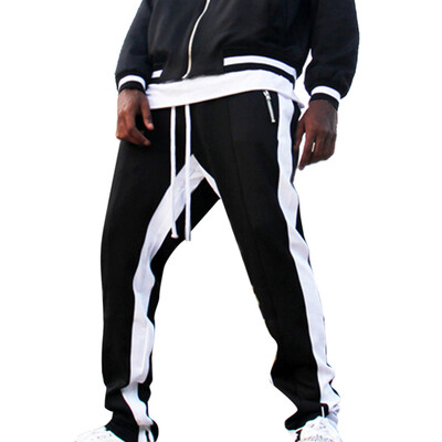 

Gobestart Men Stripe Pocket Overalls Casual Pocket Sport Work Casual Trouser Pants