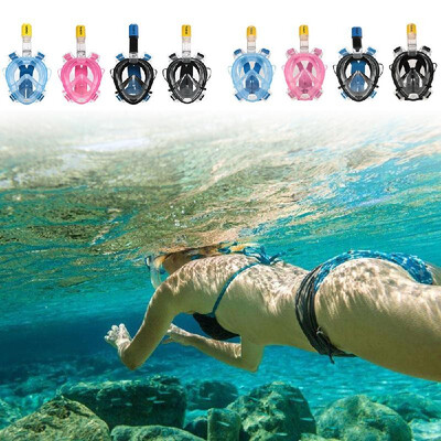

TOMSHOO Adult Easy Swimming Diving Snorkel Mask 180° Panoramic Full Face Design with Action Camera Mounting for GoPro
