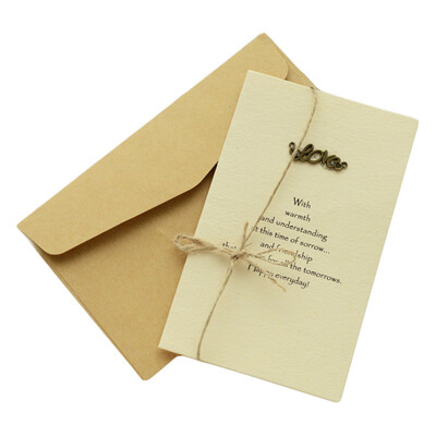 

1 Set Top Metal Retro Card Holiday Message Blessing Card New Year Christmas Card Wedding Party Invitation Card