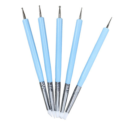 

5 pcssets Rubber Point Flower Needle Painting Tool Set