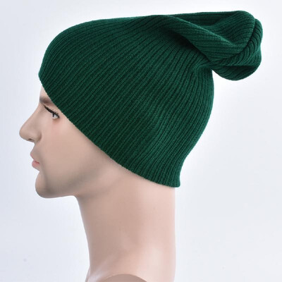 

Unisex Women Men Knitted Elastic Beanie Solid Color Ribbed slouchy Casual Outdoor Sport Warm Winter Kullies Hat