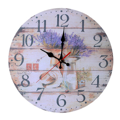 

Gobestart Vintage Style Non-Ticking Silent Antique Wood Wall Clock for Home Kitchen Office