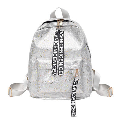 

Glitter Women Sequins PU Leather Backpacks Girls School Travel Shoulder Bag