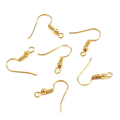 

Wholesale 100 Pcs Silver Earrings Hook Coil Ear Wires Bulk Jewelry Making DIY