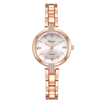 

Roman Number Watch For Women Diamond Bracelet Band Stainless Steel Analog Quartz Wristwatch Lady Female Watches