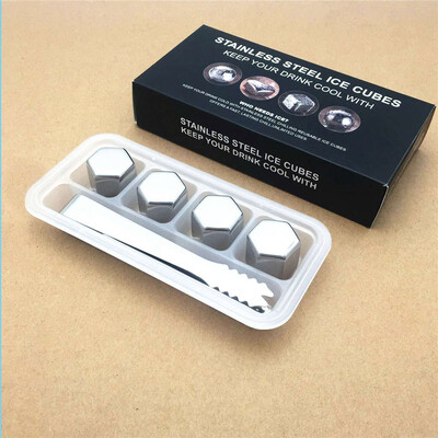

Toponeto Stainless Steel Ice Cubes Reusable Metal Chilling Stones with Whisky Keep Cold