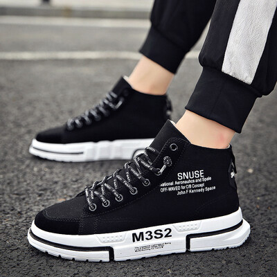 

Mens autumn shoes mens Korean version of the trend of high-top white shoes casual breathable wild board shoes in the net red with the tide shoes