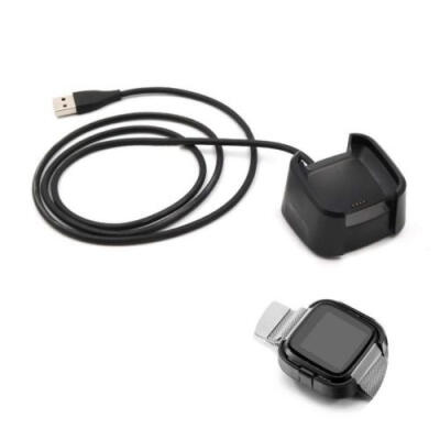 

USB Data Cable Charging Cradle Dock Base Desktop Charger For Fitbit Versa Watch