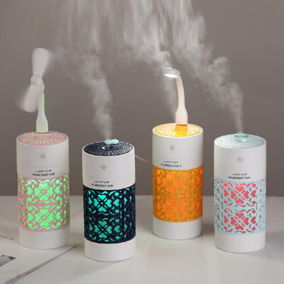 

Lucky cup night light humidifier creative gift two files humidifier office mini air hydrating spray humidification Pink without U