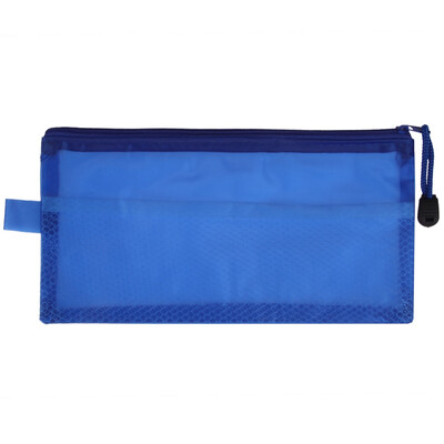

PVC Paper File Folder Book Pencil Pen Document Case Double Zipper Student Bag