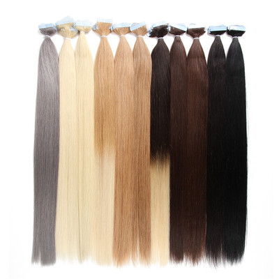 

UNice Hair 50g Remy Glue Skin Weft Tape In 100 Brazilian Human Hair Extensions Wholesale Natural Straight 18-24 inch Bulk Hair