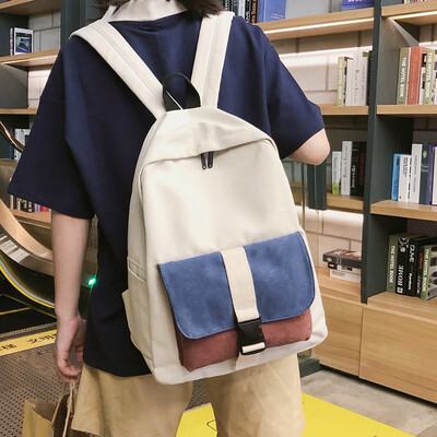 

Ins wind bag super fire backpack female 2019 new Korean version of the girl student canvas bag campus student backpack