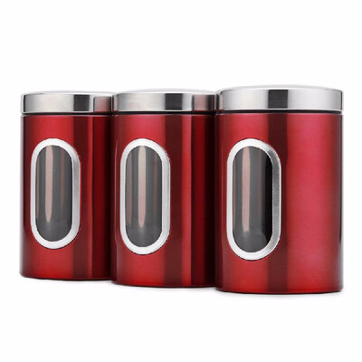 

3pcsset Food Storage Container Food Storage Set with Lids Grain Storage Tank with Transparent View Window Food Storage Box Food S