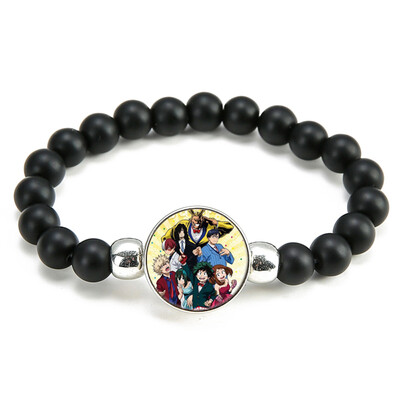 

Natural Gemstones Stretch Beaded Bracelet Bangle with PendantNatural stone fashion
