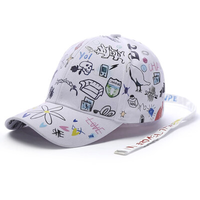 

Baseball Cap Adjustable Graffiti Sunscreen Baseball Hats Cotton for Hitch-Hike Travel Baseball Cycling Golf Tennis