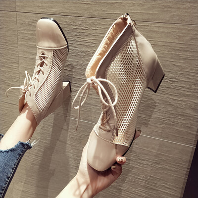 

Fairy wind Martins female autumn fashion thick with wild hollow ladies high heel cool boots tide